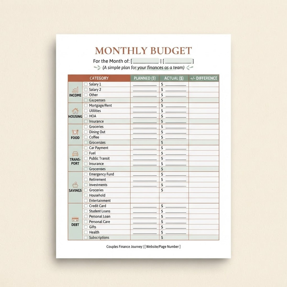 The Newlywed Money Reset — 45-Page Money Guide for Newlyweds (Digital Ebook + Printable Toolkit)